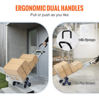 Stair Climbing Cart – 260 lb Capacity, Foldable with Telescoping Handle & 6 Mute Wheels