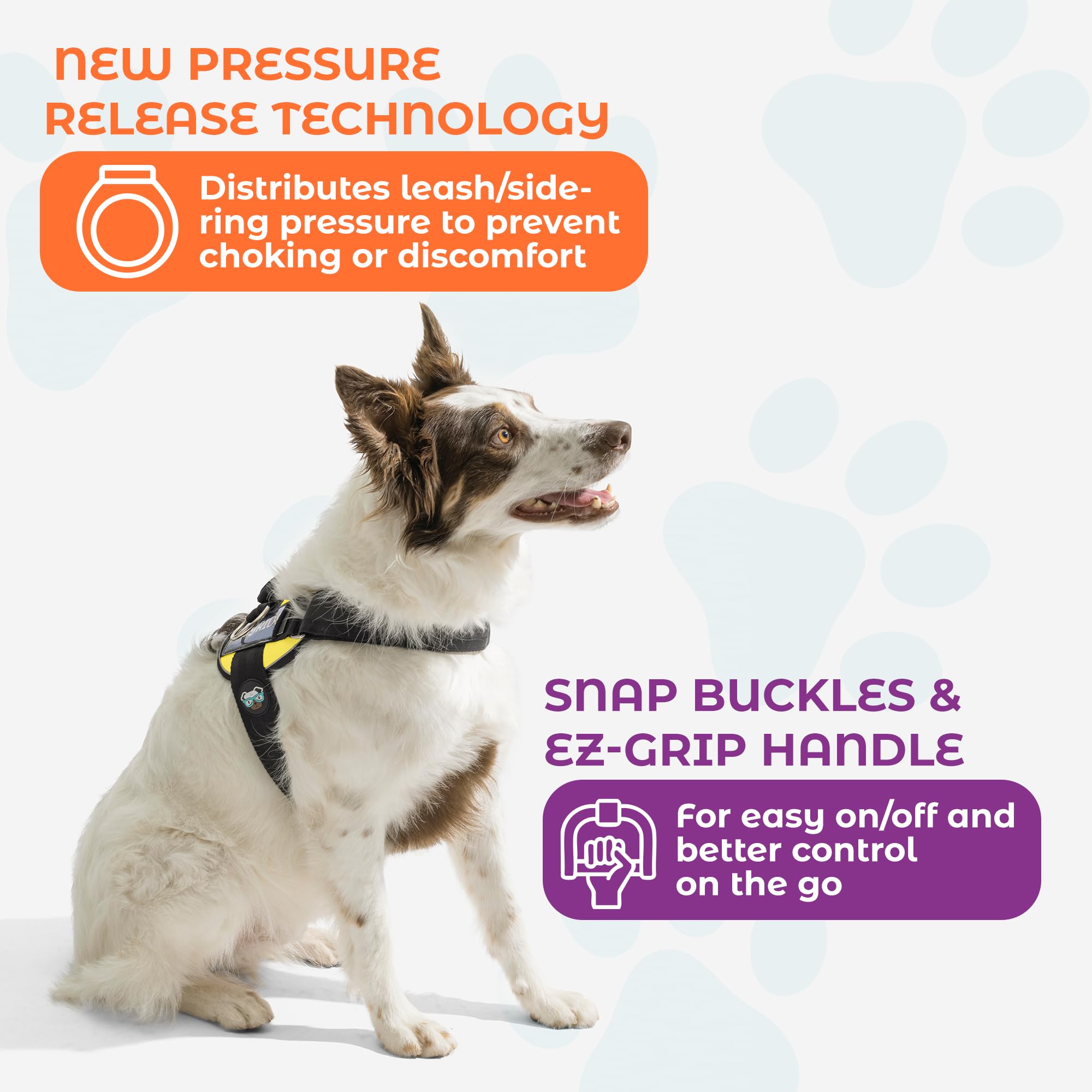 🐕Buy 1, get 1 free!🔥No-Pull Dog Harness with 13 Custom Nametags, Emergency Handle & 360° Reflective Stri