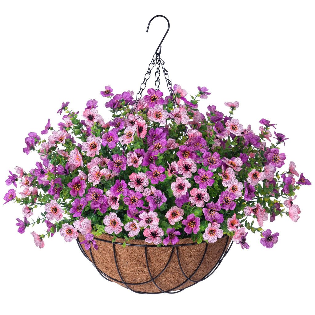 🌺🌺Artificial Silk Spring Flowers Hanging Basket for Outdoor Indoor