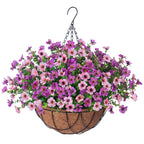 🌺🌺Artificial Silk Spring Flowers Hanging Basket for Outdoor Indoor