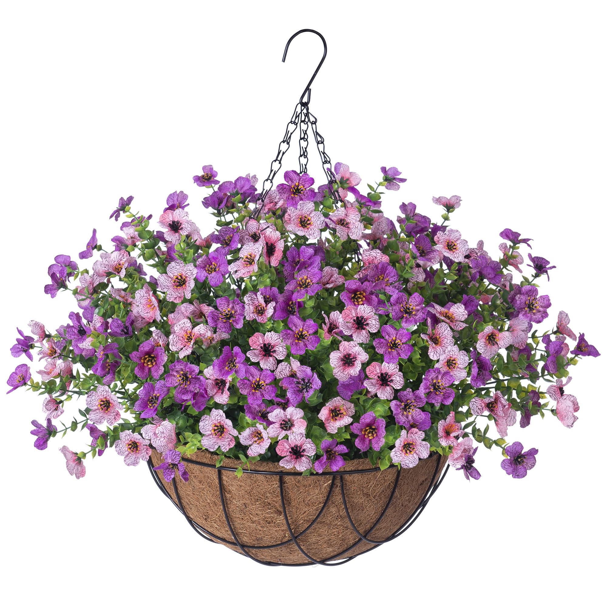 🌺🌺Artificial Silk Spring Flowers Hanging Basket for Outdoor Indoor