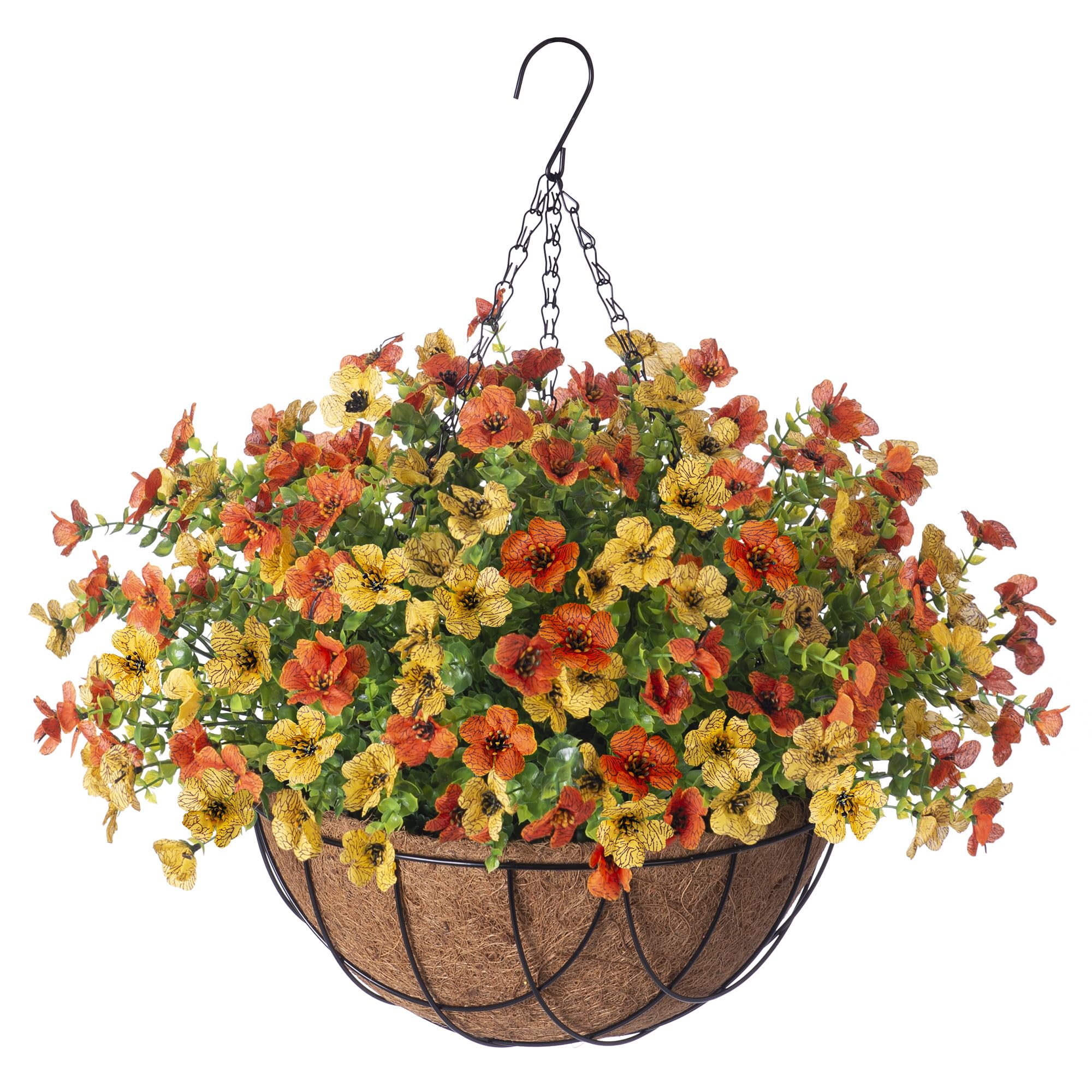 🌺🌺Artificial Silk Spring Flowers Hanging Basket for Outdoor Indoor