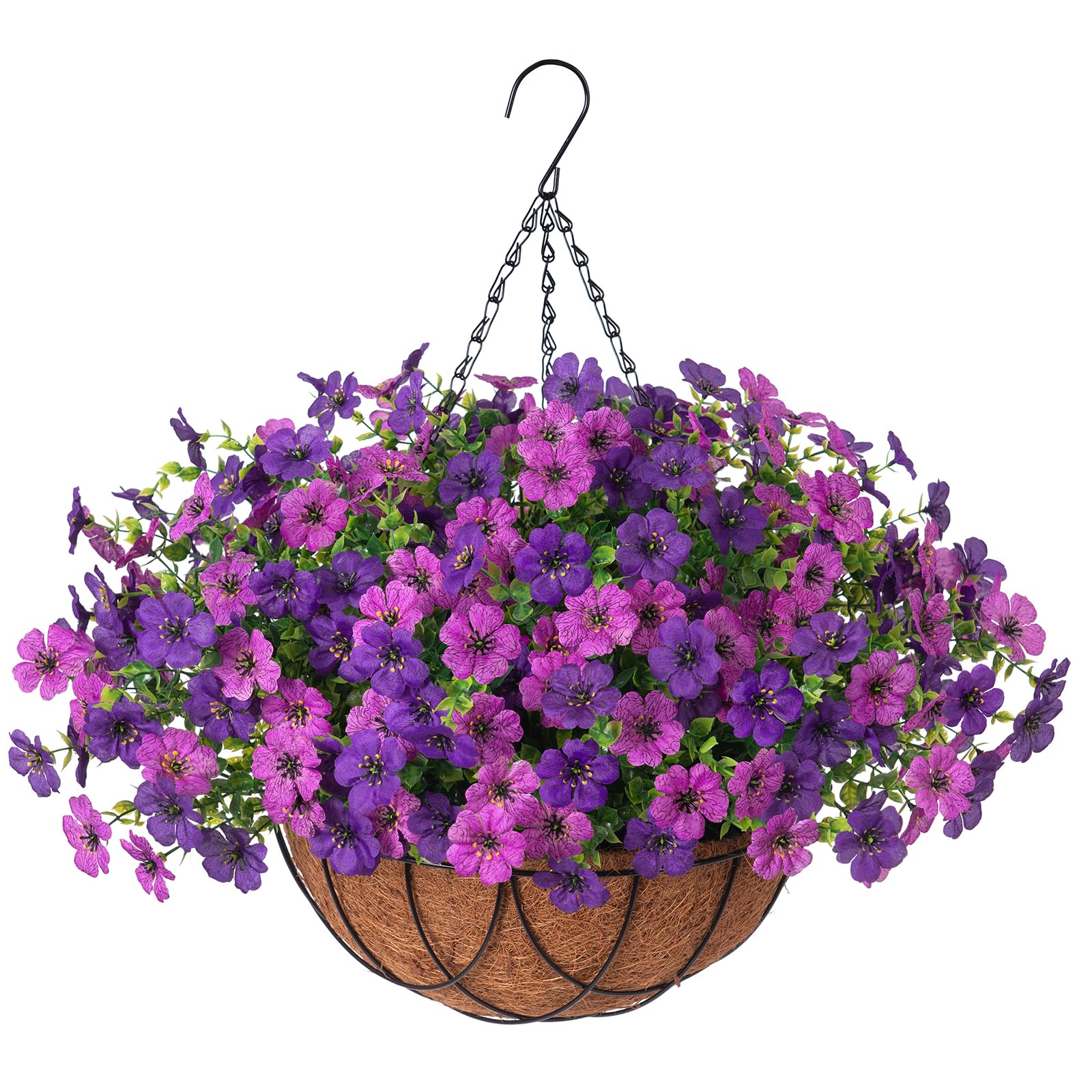 🌺🌺Artificial Silk Spring Flowers Hanging Basket for Outdoor Indoor