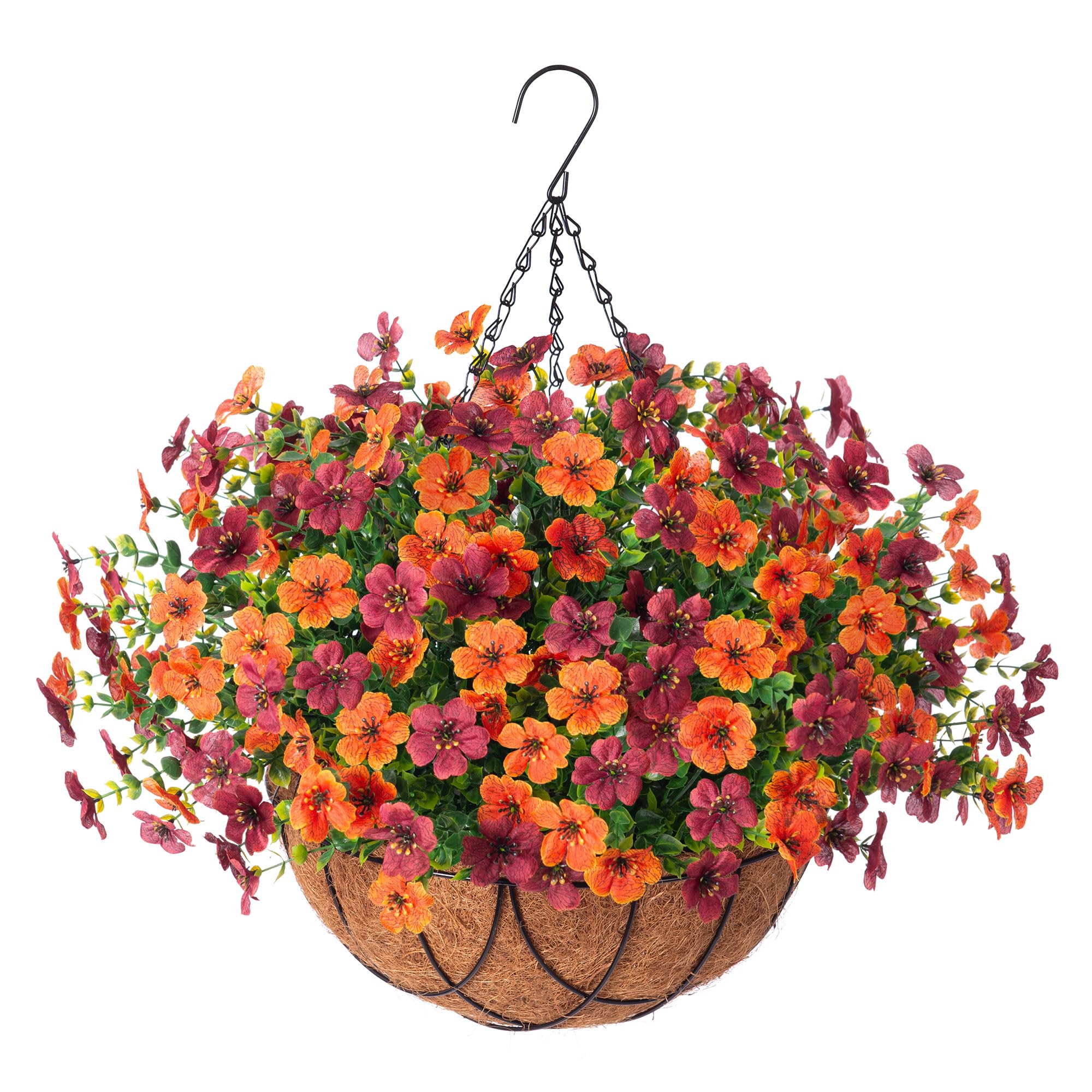 🌺🌺Artificial Silk Spring Flowers Hanging Basket for Outdoor Indoor