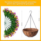🌺🌺Artificial Silk Spring Flowers Hanging Basket for Outdoor Indoor