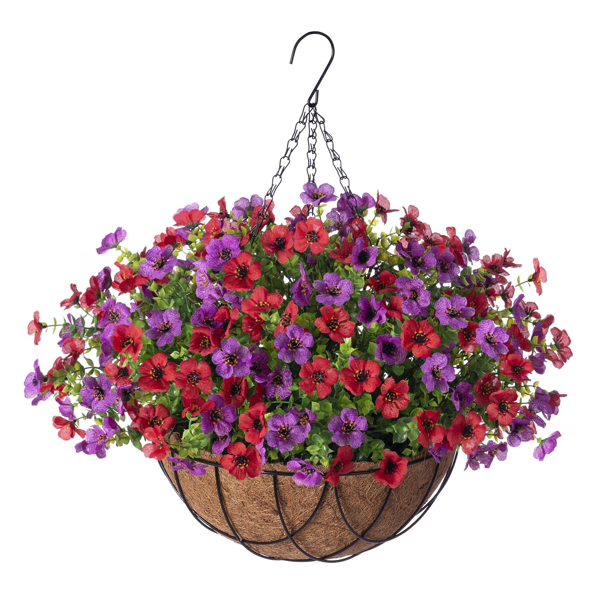 🌺🌺Artificial Silk Spring Flowers Hanging Basket for Outdoor Indoor