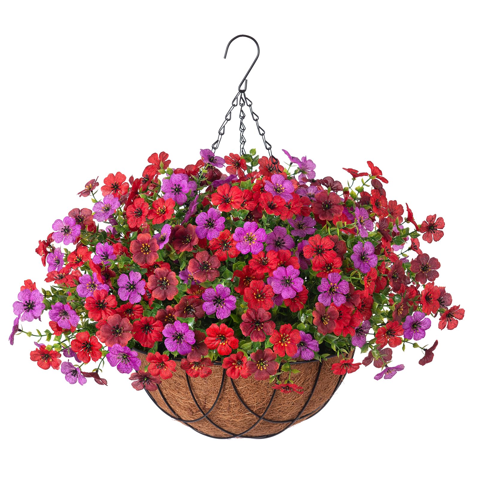 🌺🌺Artificial Silk Spring Flowers Hanging Basket for Outdoor Indoor