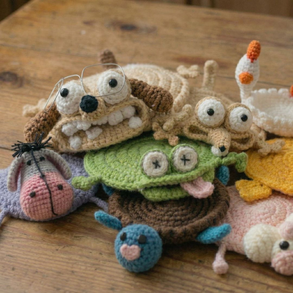 8 in1 derpy friends coaster crochet pattern