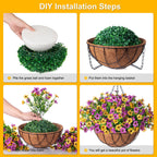 🌺🌺Artificial Silk Spring Flowers Hanging Basket for Outdoor Indoor