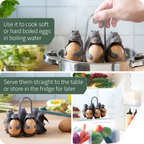 Penguin & Bear Egg Boiler &Holder – 6‑Egg Cooker, Server & Storage 🐧🐻🥚
