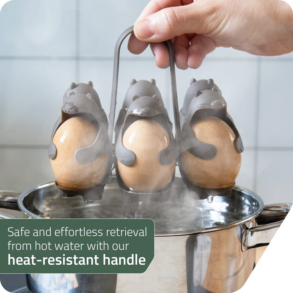 Penguin & Bear Egg Boiler &Holder – 6‑Egg Cooker, Server & Storage 🐧🐻🥚