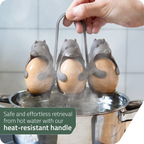 Penguin & Bear Egg Boiler &Holder – 6‑Egg Cooker, Server & Storage 🐧🐻🥚