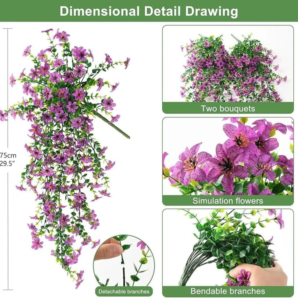12-Pack Faux Orchid Plants – UV Resistant, No Maintenance 🌸