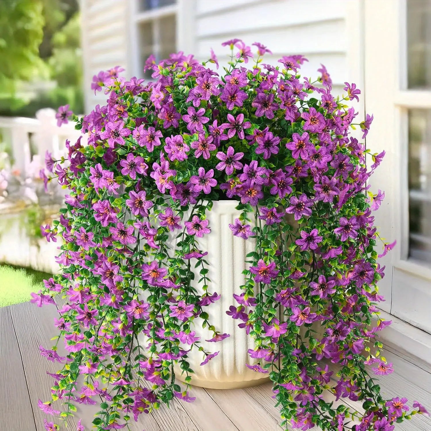 12-Pack Faux Orchid Plants – UV Resistant, No Maintenance 🌸