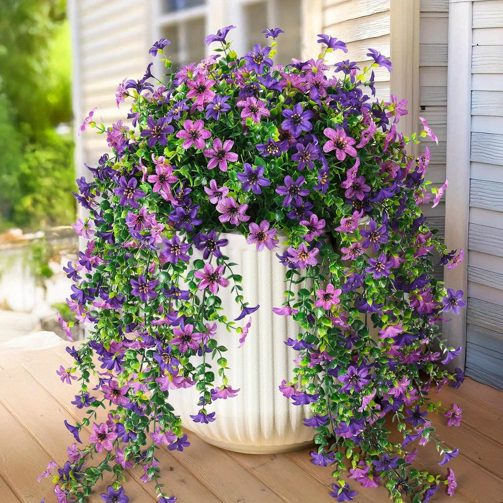 12-Pack Faux Orchid Plants – UV Resistant, No Maintenance 🌸