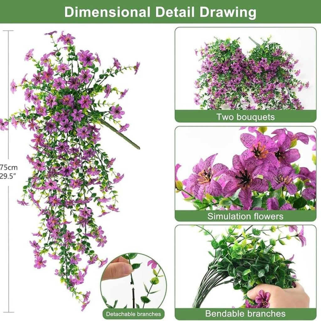 12-Pack Faux Orchid Plants – UV Resistant, No Maintenance 🌸