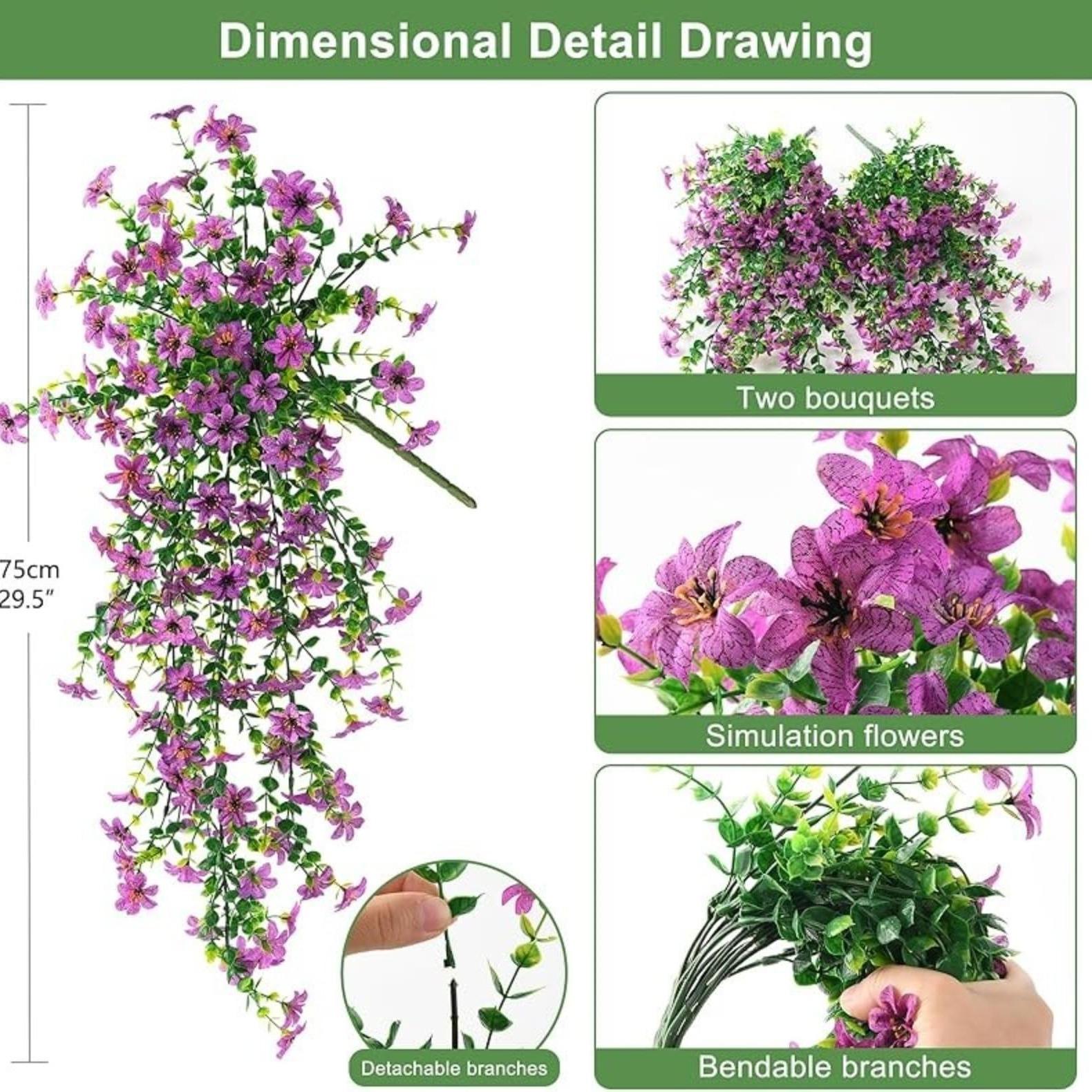 12-Pack Faux Orchid Plants – UV Resistant, No Maintenance 🌸