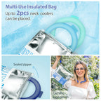 Neck Cooling Tube – Reusable, No Battery, 40–120 Min Chill 🧊🧣