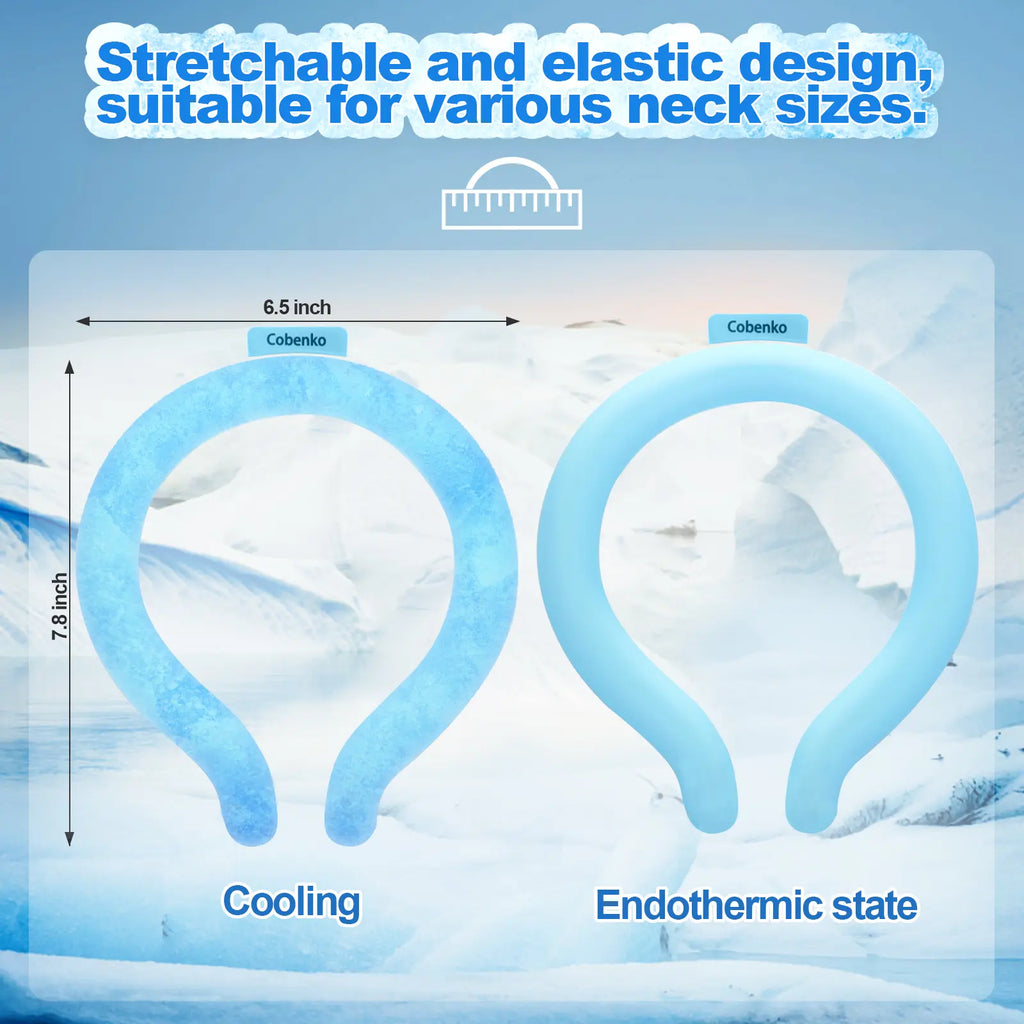 Neck Cooling Tube – Reusable, No Battery, 40–120 Min Chill 🧊🧣
