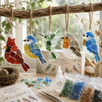 DIY Sea Glass Collage Kit – Create Your Own Bird Art 🎨🌊