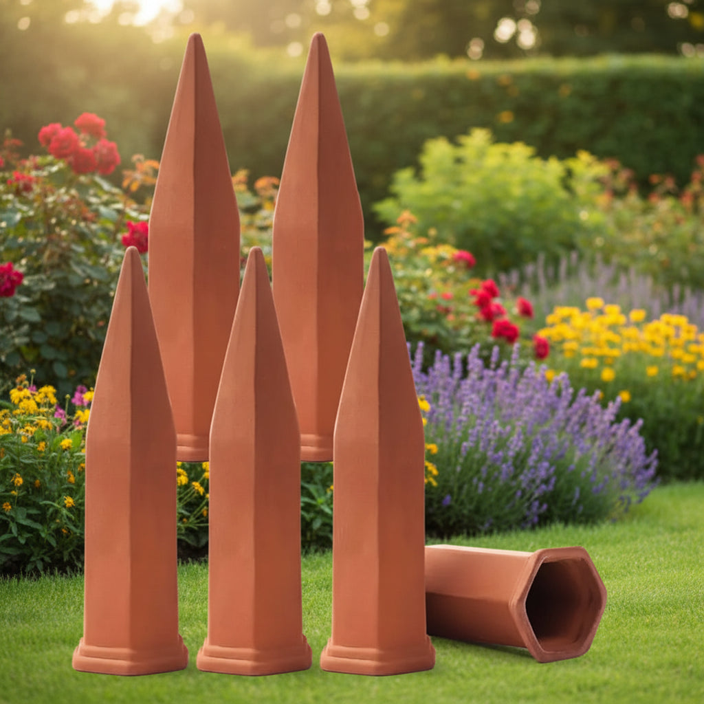Self‑Watering Terracotta Plant Stakes – 10‑Pack Bottle Drip Spikes 🌱💧