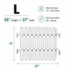 47" Steel Pet Gate – No-Drill 3M Adhesive, Fits Doors & Stairs 🐾🚪
