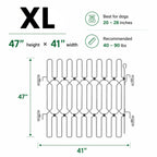 47" Steel Pet Gate – No-Drill 3M Adhesive, Fits Doors & Stairs 🐾🚪