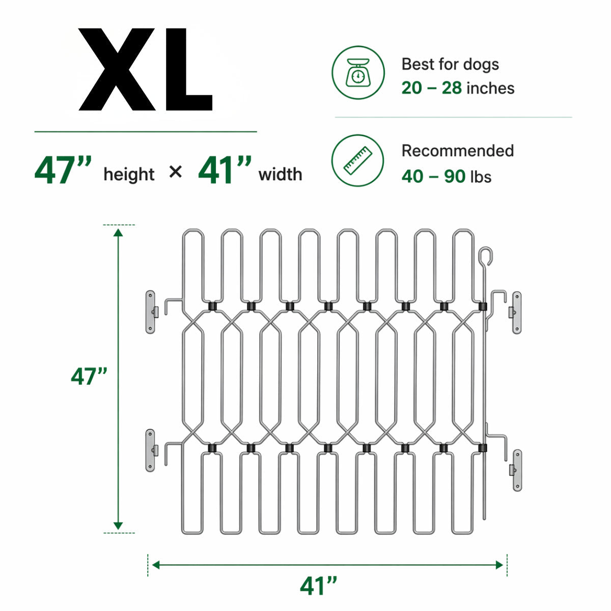 47" Steel Pet Gate – No-Drill 3M Adhesive, Fits Doors & Stairs 🐾🚪