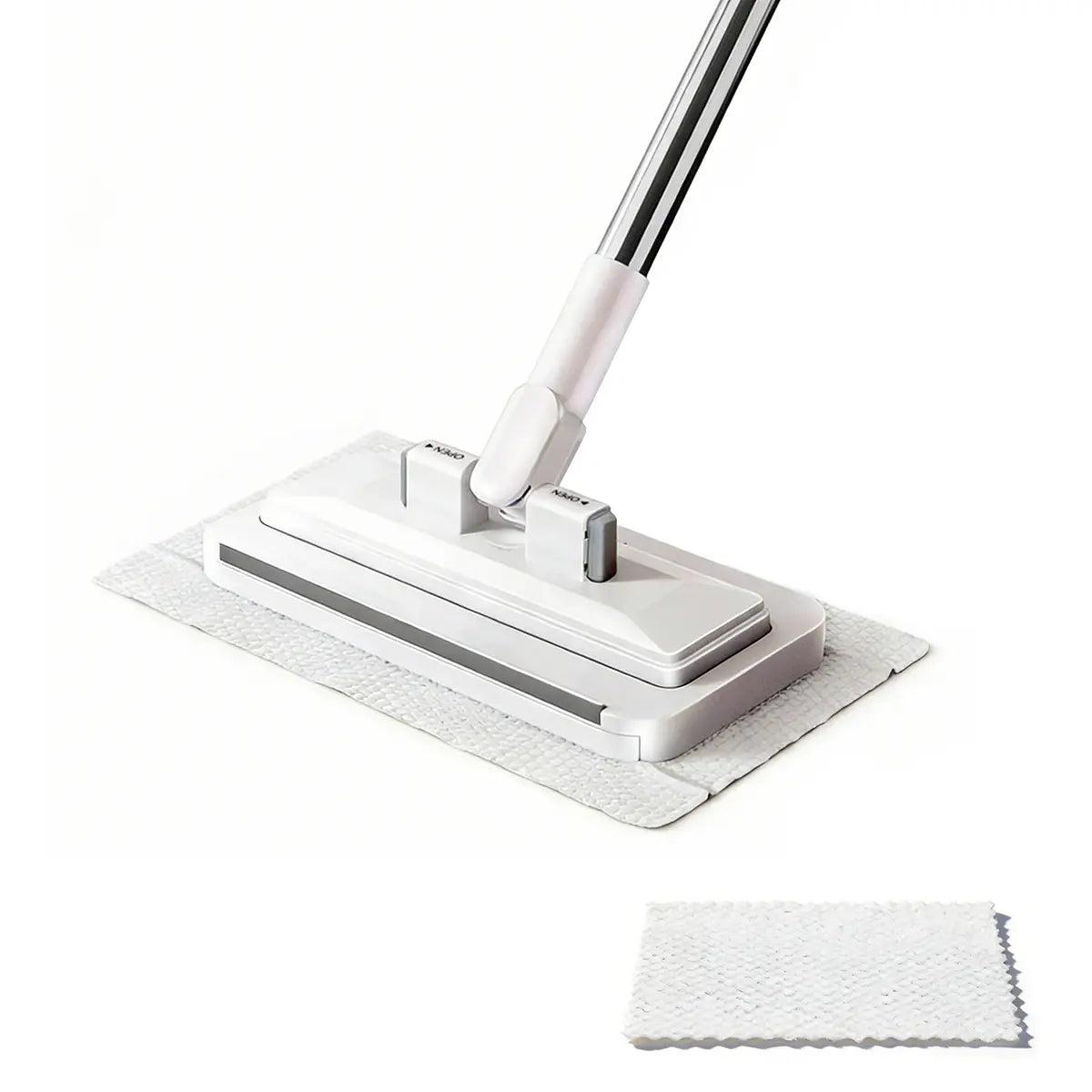Disposable Mop, Hands-Free Floor Mop with Clamp, Dry Wet Use Dust Mop for Hardwood & Tile