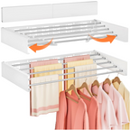 Wall‑Mounted Drying Rack – Holds 60 lbs, Folds Flat 👕🧷