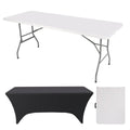 6ft Foldable Table Set with Tablecloth – Heavy Duty Portable Party Table for Indoor/Outdoor Events