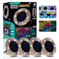 Solar Outdoor Mosaic Disk Lights, Waterproof Decorative Pathway LED Light, Auto On/Off