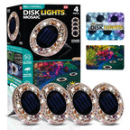 Solar Outdoor Mosaic Disk Lights, Waterproof Decorative Pathway LED Light, Auto On/Off