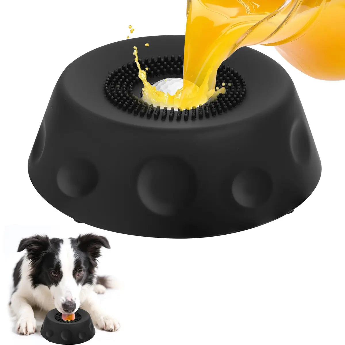 🐕Essential for pet ownership🐕3-in-1 Suction Slow Feeder Dog Bowl, No-Spill Licking Mat with Built-in Treat Ball & Cleaning Brush