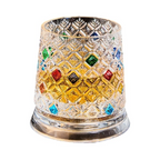 Rotating Crystal Whiskey Glass – Hand-Painted Star Base 🥃✨