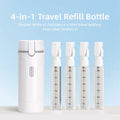 4-in-1 Travel Dispenser Bottle – Leak-Proof Silicone, Compact Toiletry Organizer