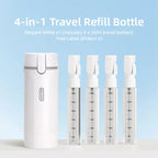 4-in-1 Travel Dispenser Bottle – Leak-Proof Silicone, Compact Toiletry Organizer