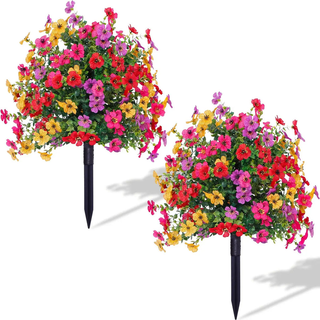 🌺Mother's day gift🌺🔥Artificial Violet Rose Bushes – UV-Resistant Outdoor Decor, No Watering Needed