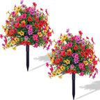 🌺Mother's day gift🌺🔥Artificial Violet Rose Bushes – UV-Resistant Outdoor Decor, No Watering Needed