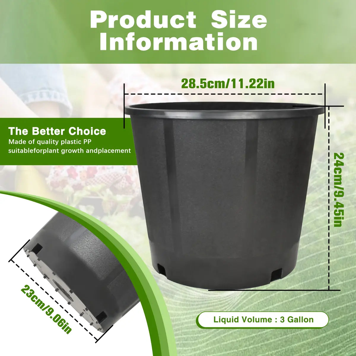 Injection-Molded Nursery Pots – Durable &Weatherproof 🪴⚫