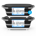 Collapsible BBQ Prep Tub with Cutting Board Lid – Foldable &Portable 🍖🧊