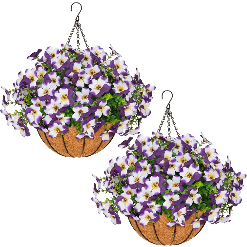 🌺🌺Artificial Silk Spring Flowers Hanging Basket for Outdoor Indoor