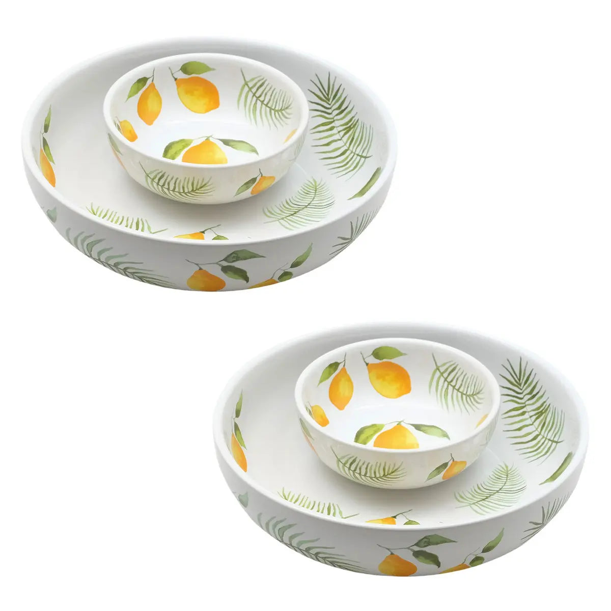Set of 2 Personal Snack Tray/Chip and Dip Bowl