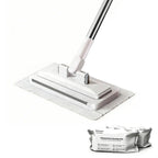 Disposable Mop, Hands-Free Floor Mop with Clamp, Dry Wet Use Dust Mop for Hardwood & Tile
