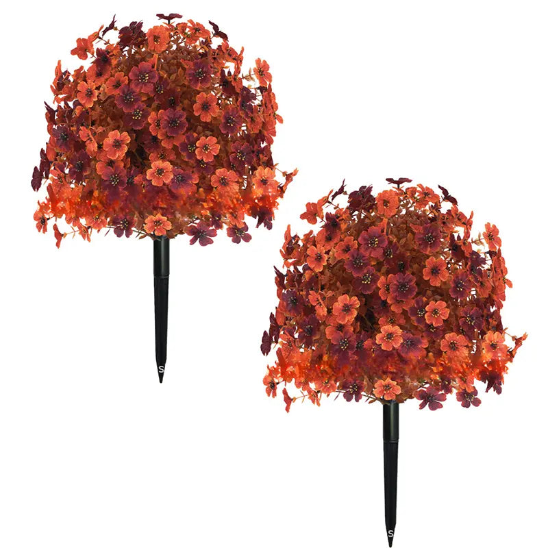 🌺🔥Elegant Artificial Violet Rose Bushes – Ever-Blooming Beauty for Your Outdoor Space