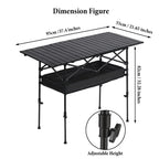 ⛰️Limited-time 50% discount⏰Foldable Height-Adjustable Camping Table with Storage Bag