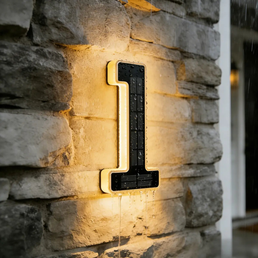 6.7" Solar‑Powered LED House Numbers – Waterproof, Self‑Illuminating 🏡✨