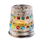 Rotating Crystal Whiskey Glass – Hand-Painted Star Base 🥃✨