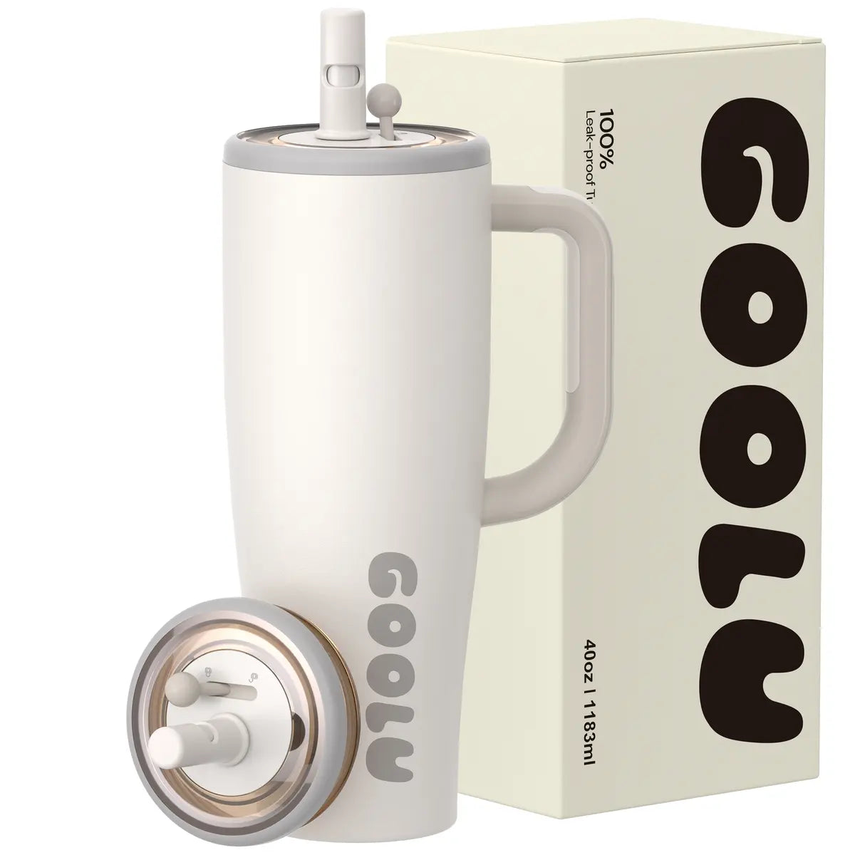 32/40oz Stainless Steel Insulated Cup | Anti-Slip Handle & Leakproof Design