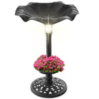 Solar Bird Bath with Planter – Glows at Night, Blooms by Day 🌙🌸